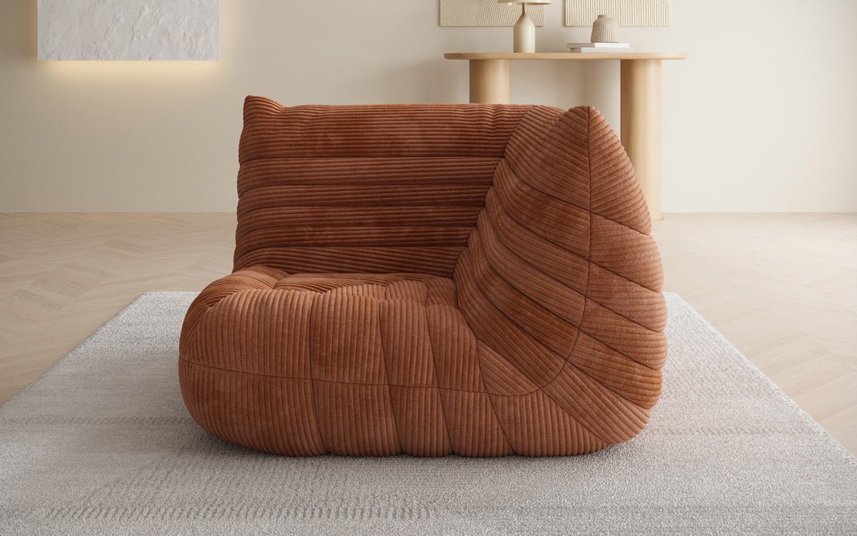 Designer Eckmodul Sofa Armchair Calmo in Corduroy