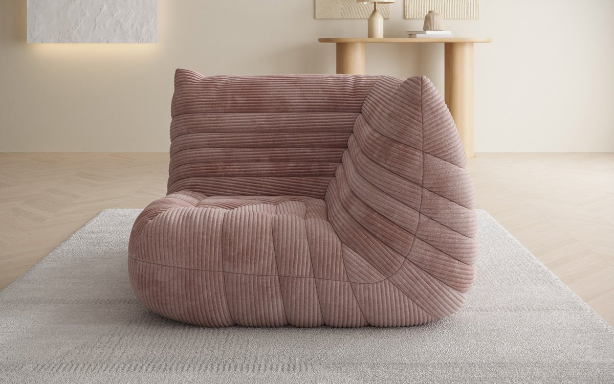 Designer Eckmodul Sofa Armchair Calmo in Corduroy