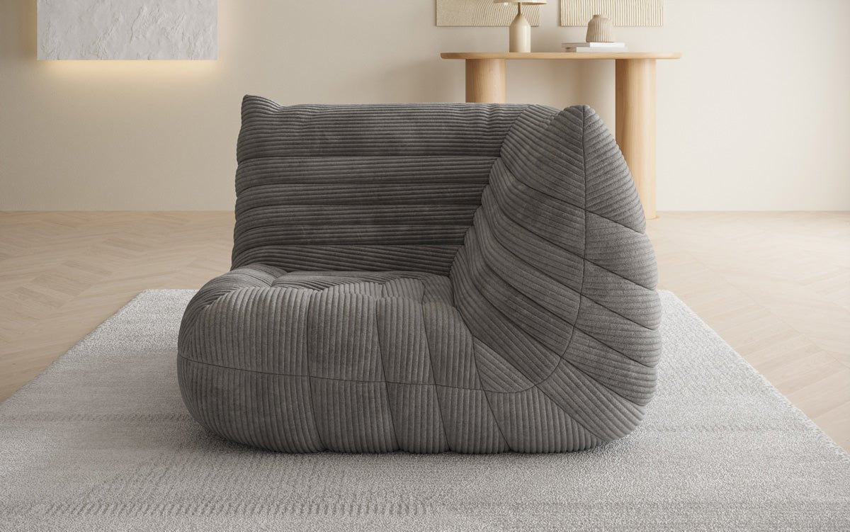 Designer Eckmodul Sofa Armchair Calmo in Corduroy