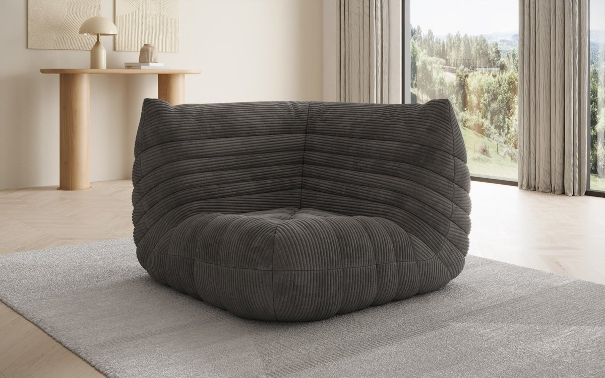 Designer Eckmodul Sofa Armchair Calmo in Corduroy