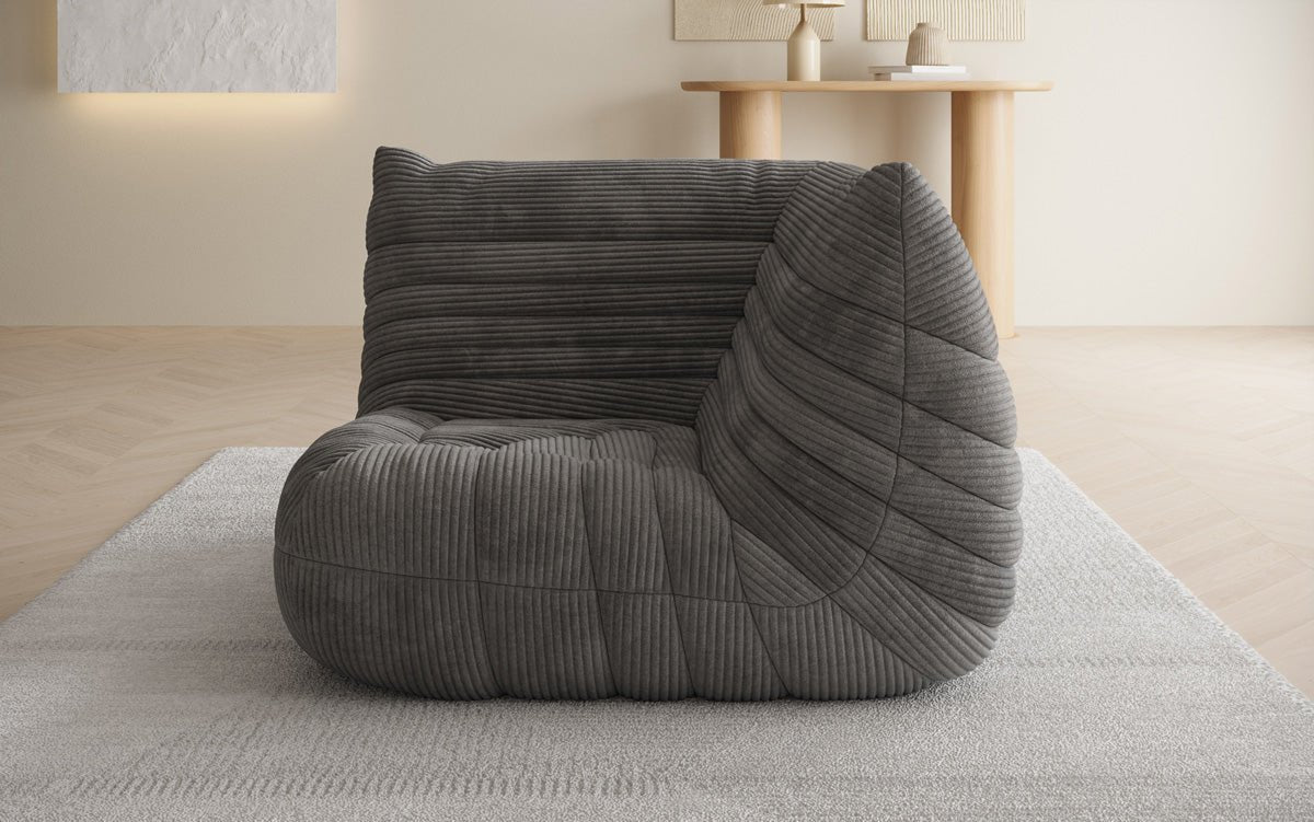 Designer Eckmodul Sofa Armchair Calmo in Corduroy