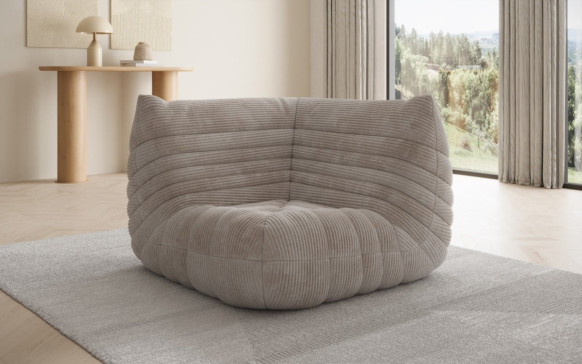 Designer Eckmodul Sofa Armchair Calmo in Corduroy