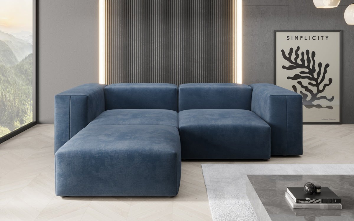 Designer L Sofa Snug Mini in Samt