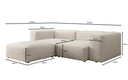 Designer Ecksofa Snug Mini in Stoff