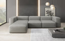 Designer corner sofa Snug in genuine leather