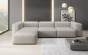 Designer corner sofa Snug in genuine leather