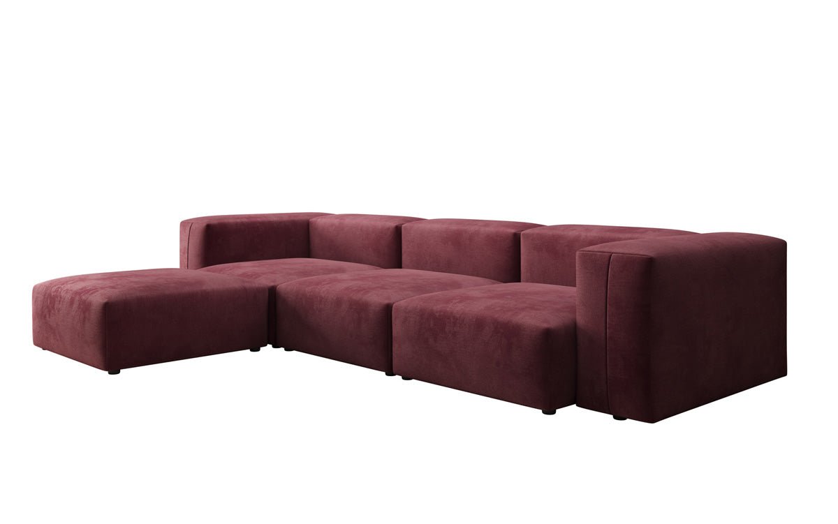 Designer L Sofa Snug in Velvet