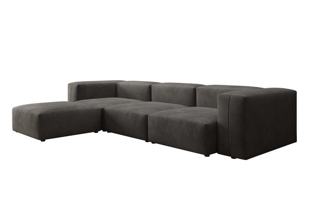 Designer L Sofa Snug in Velvet