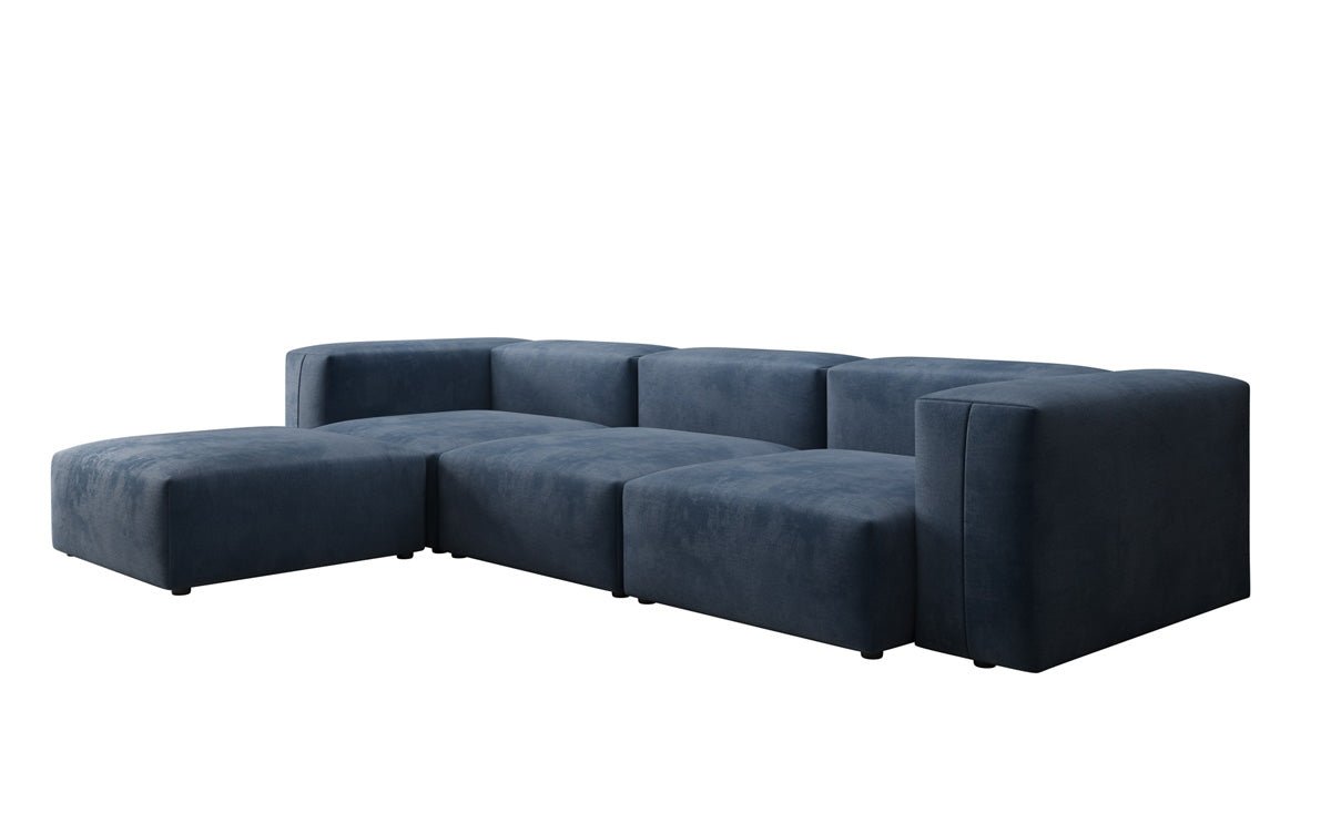Designer L Sofa Snug in Velvet