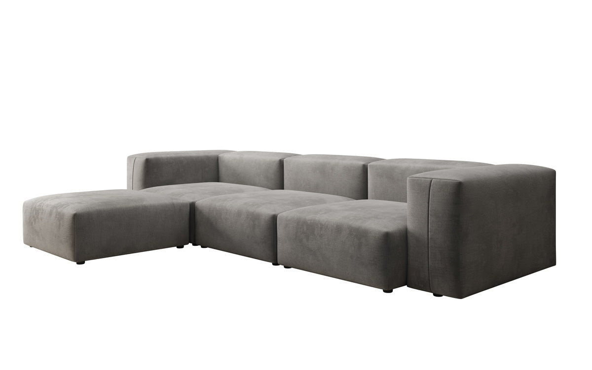 Designer L Sofa Snug in Velvet