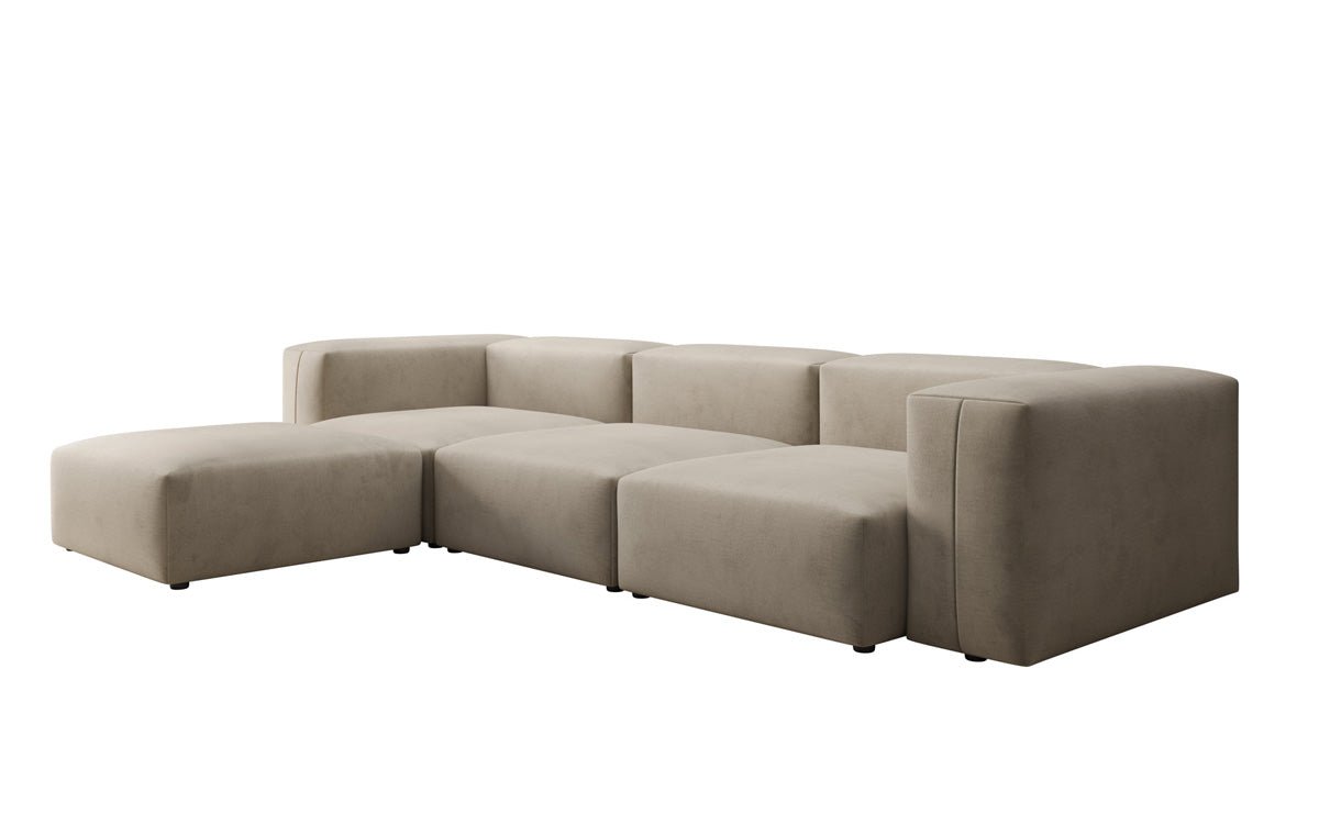 Designer L Sofa Snug in Velvet