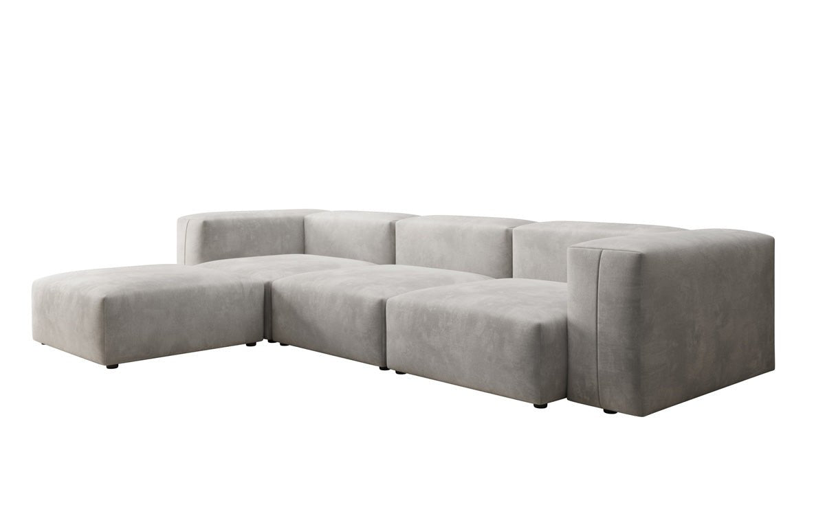 Designer L Sofa Snug in Velvet