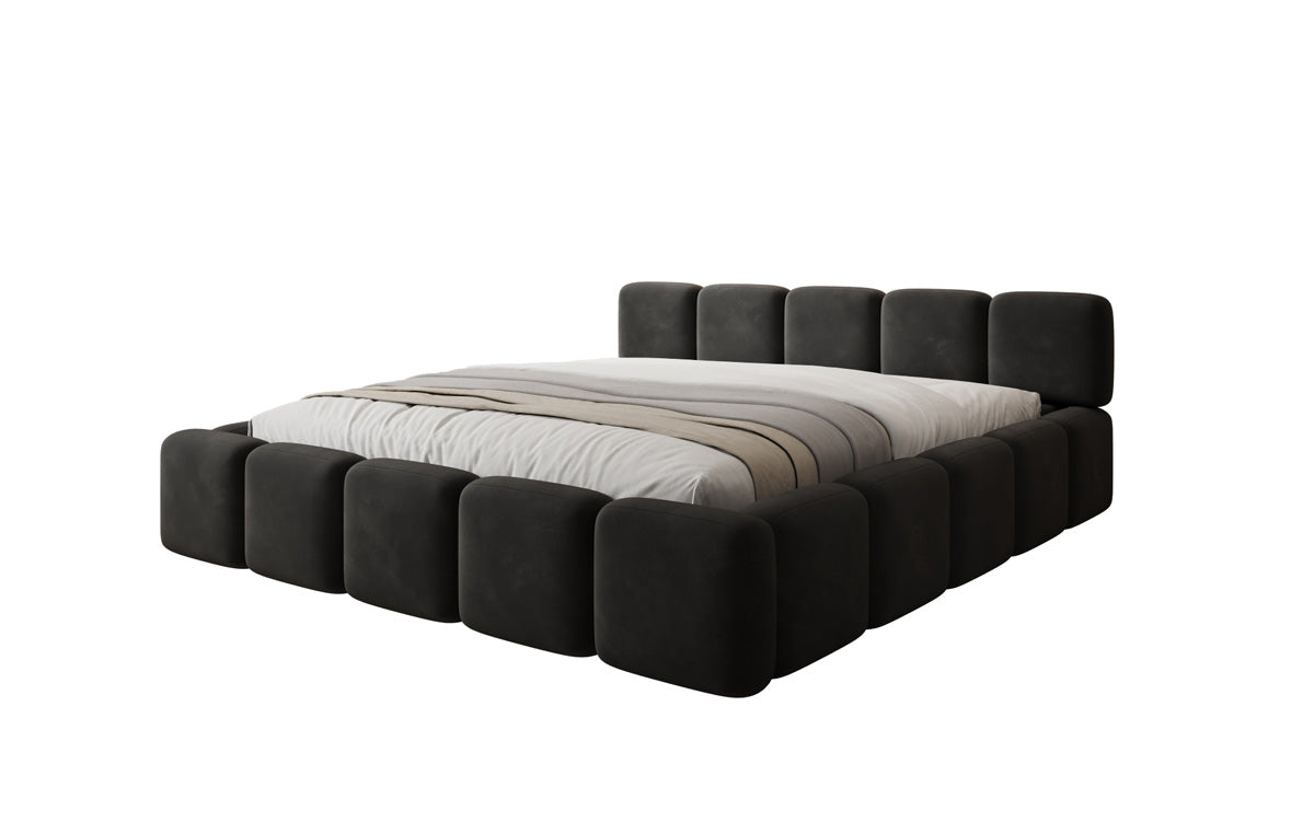 Designer upholstered bed Giulia velvet with storage
