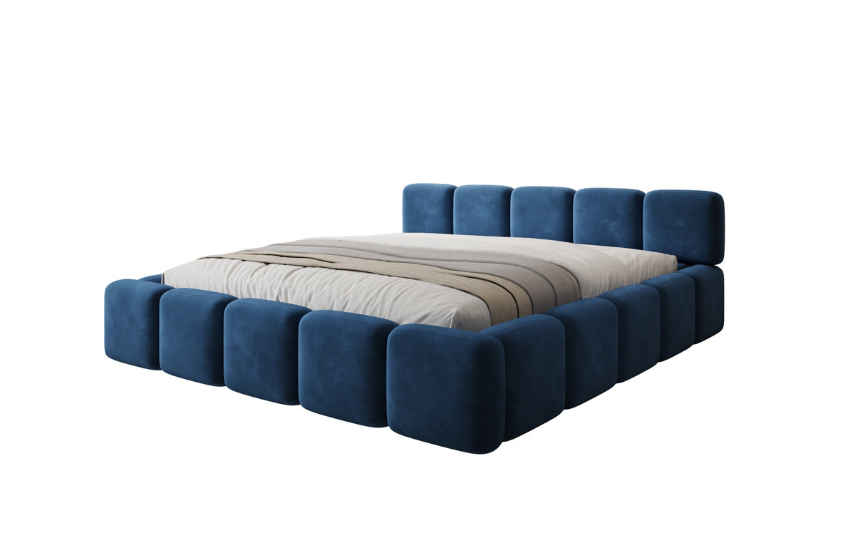 Designer upholstered bed Giulia velvet with storage