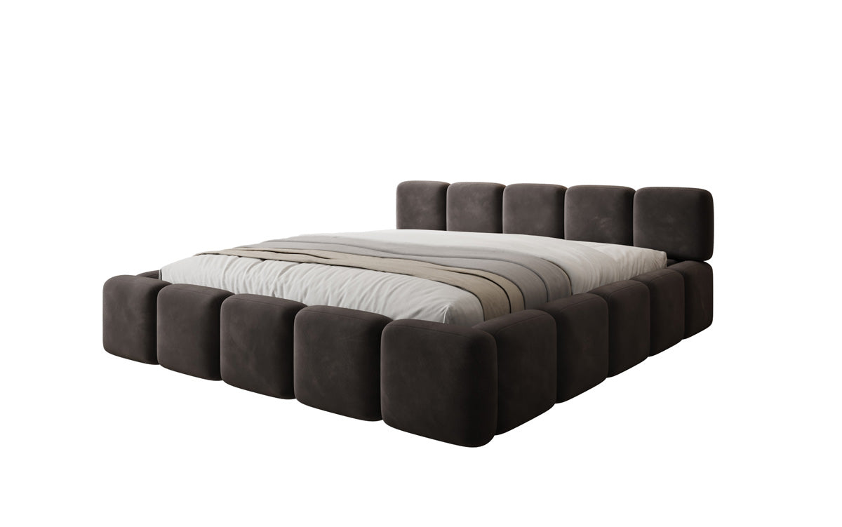 Designer upholstered bed Giulia velvet with storage