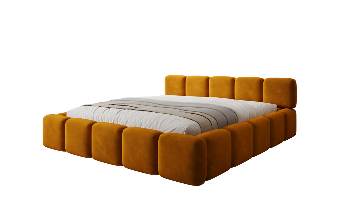 Designer upholstered bed Giulia velvet with storage
