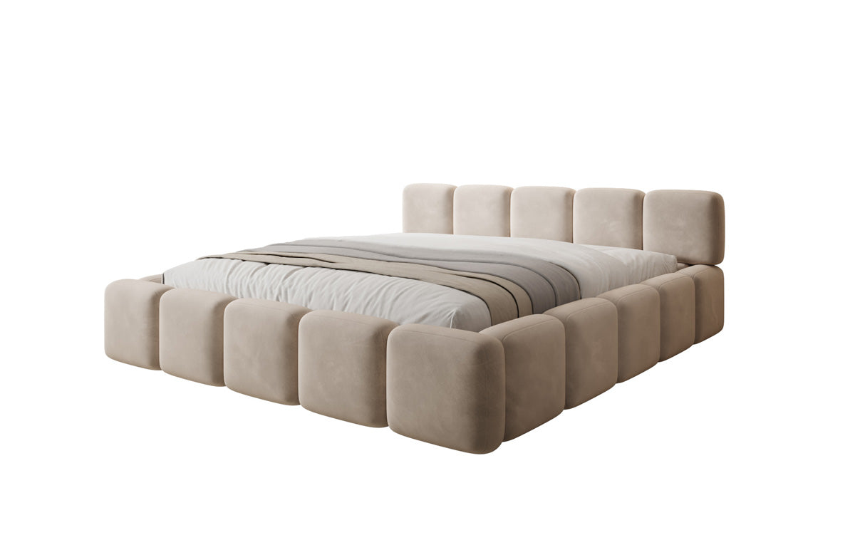 Designer upholstered bed Giulia velvet with storage