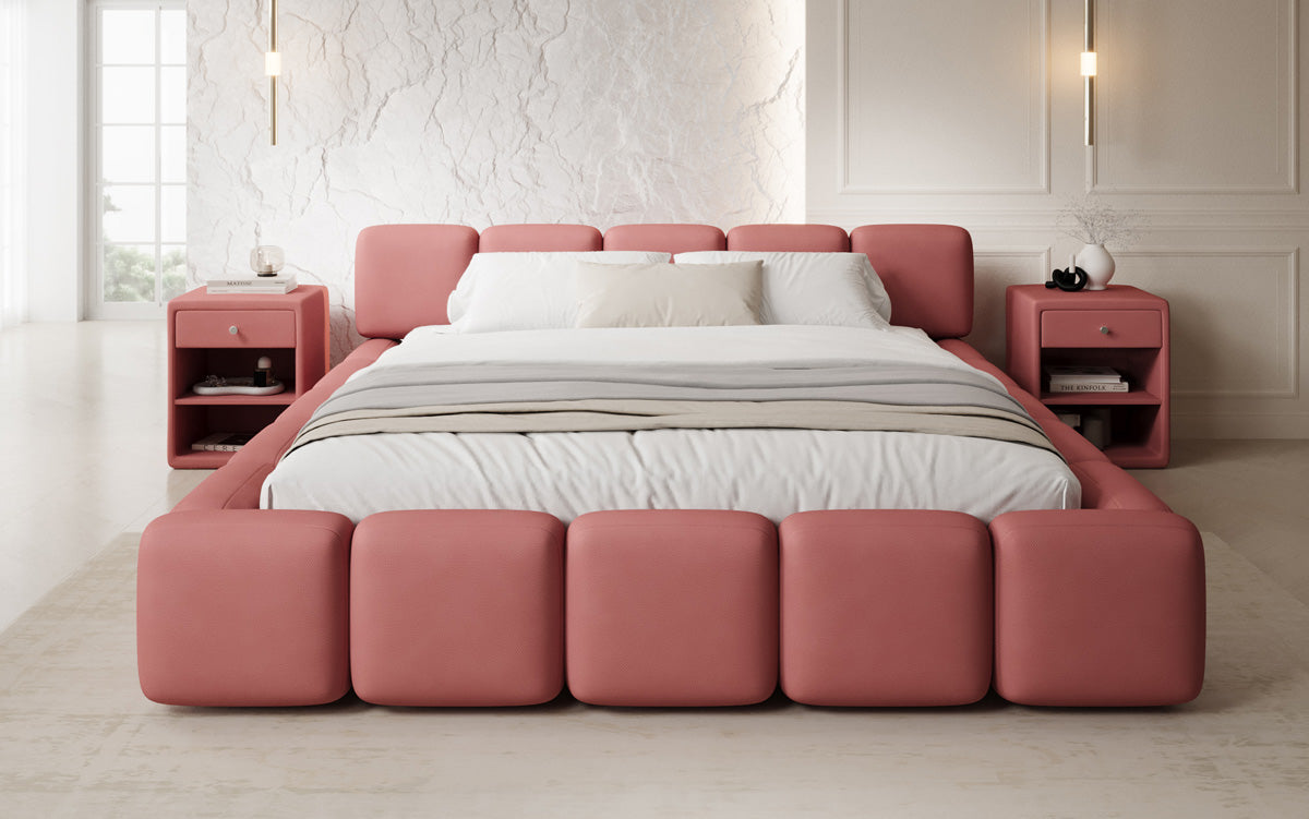 Designer Polsterbett Giulia Stoff mit Stauraum