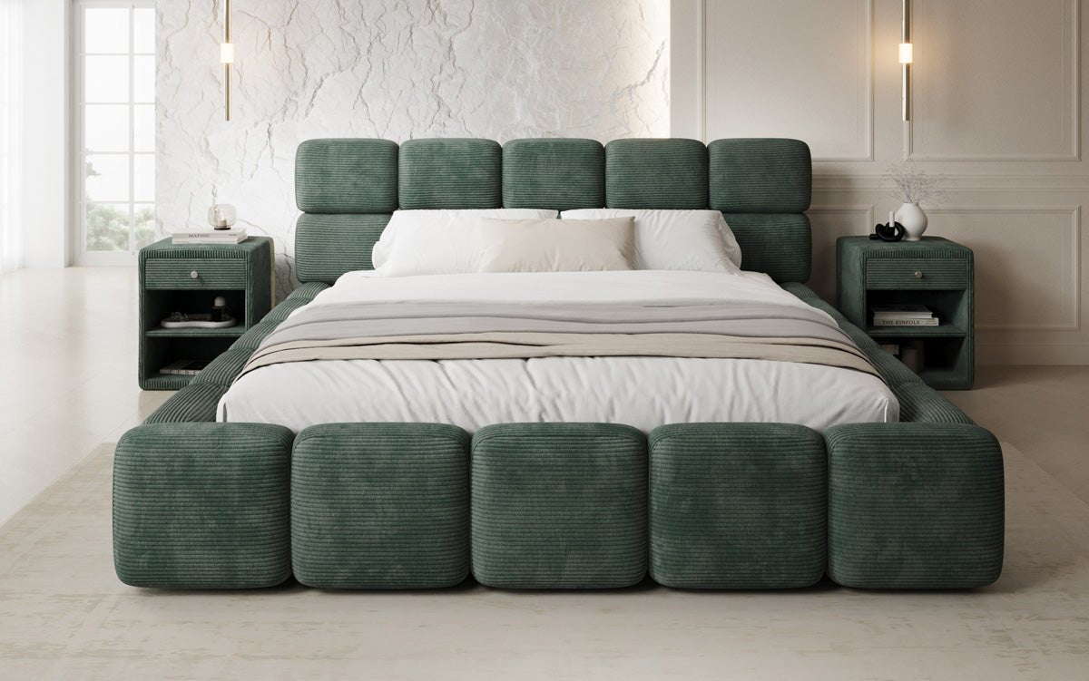 Designer Upholstered Bed Matilda Corduroy with Storage