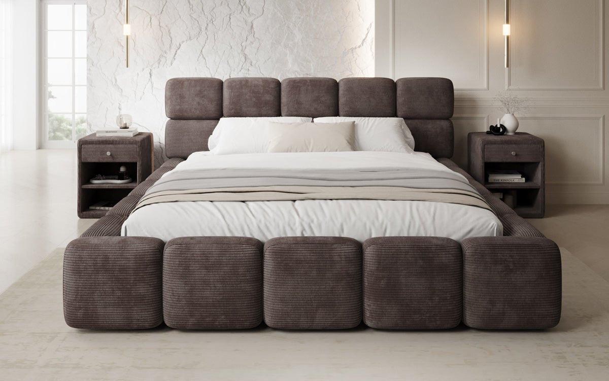 Designer Upholstered Bed Matilda Corduroy with Storage