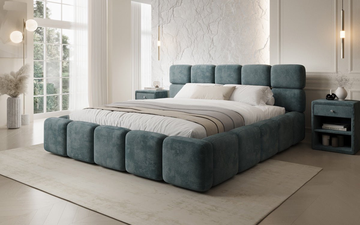 Designer Upholstered Bed Matilda Corduroy with Storage
