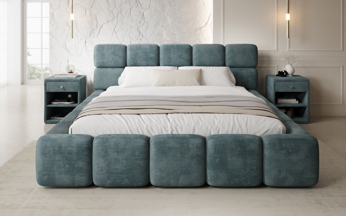Designer Upholstered Bed Matilda Corduroy with Storage