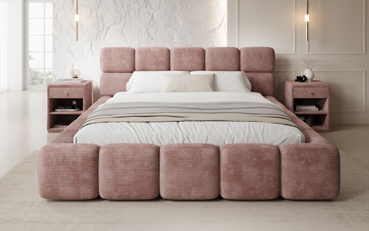 Designer Upholstered Bed Matilda Corduroy with Storage