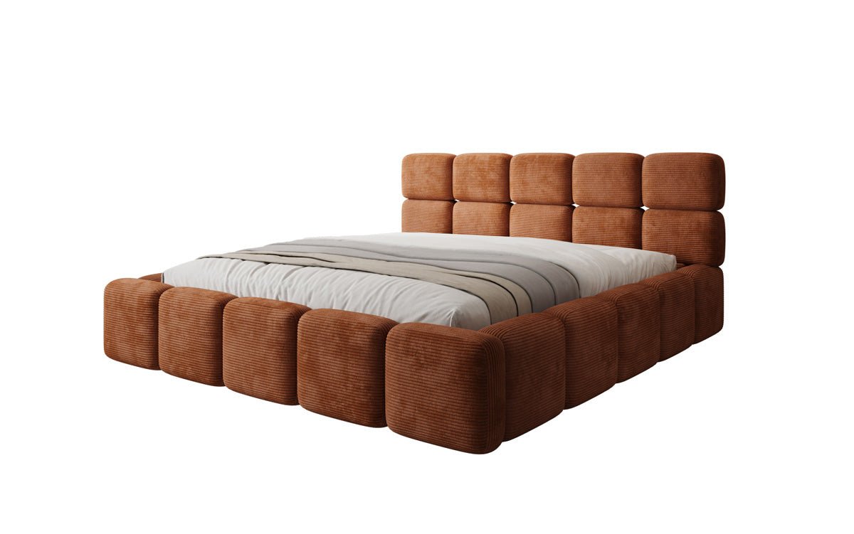 Designer Upholstered Bed Matilda Corduroy with Storage