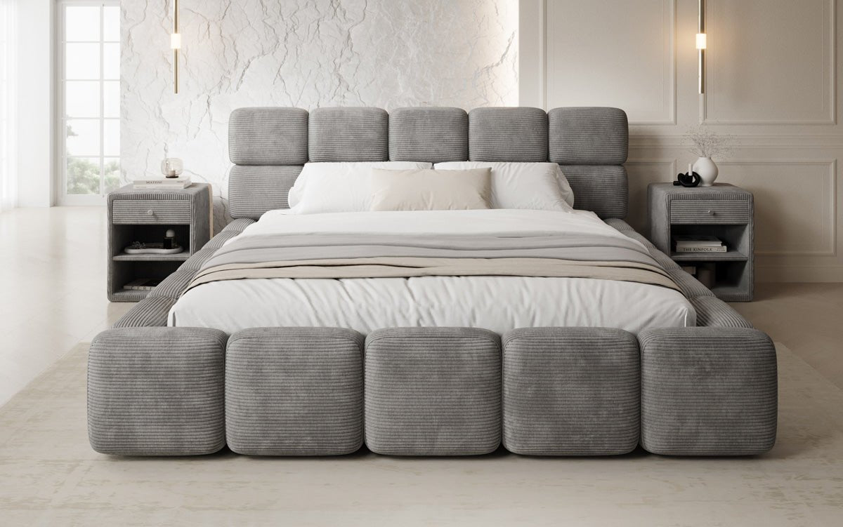 Designer Upholstered Bed Matilda Corduroy with Storage