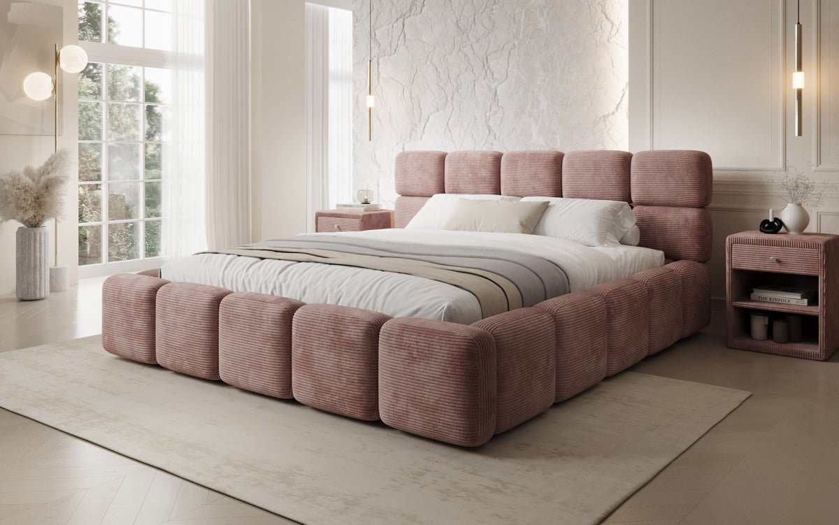 Designer Upholstered Bed Matilda Corduroy with Storage