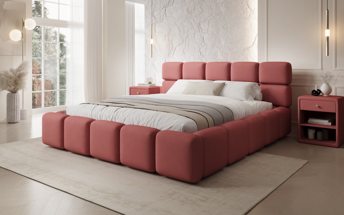 Designer Upholstered Bed Matilda in Fabric with Storage