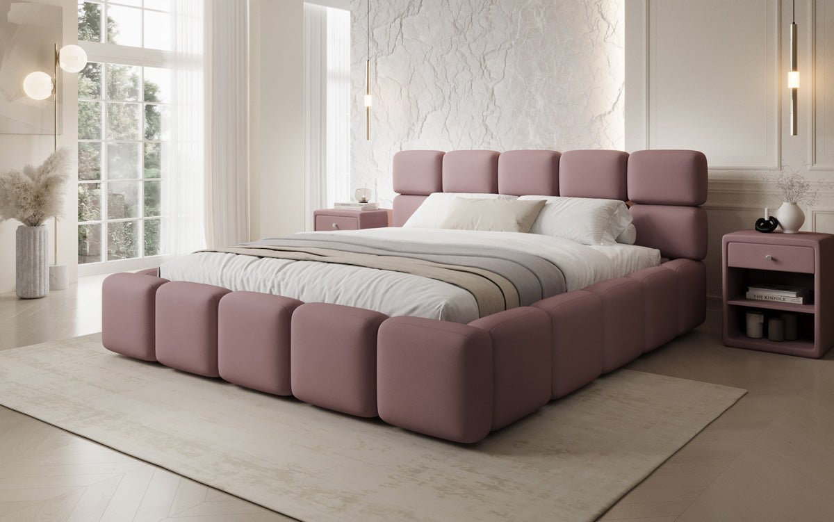 Designer Upholstered Bed Matilda in Fabric with Storage