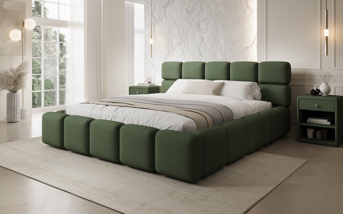Designer Upholstered Bed Matilda in Fabric with Storage