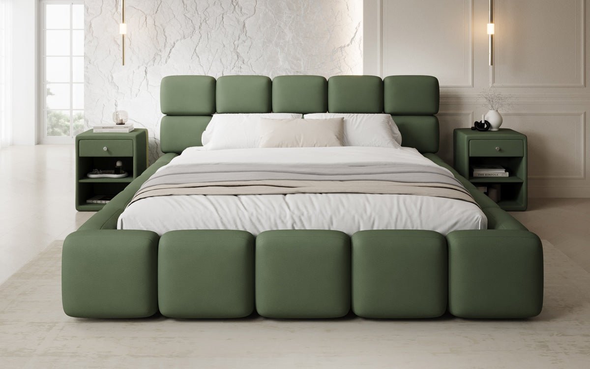 Designer Upholstered Bed Matilda in Fabric with Storage