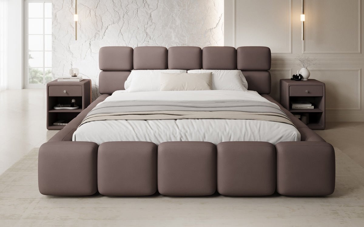 Designer Upholstered Bed Matilda in Fabric with Storage