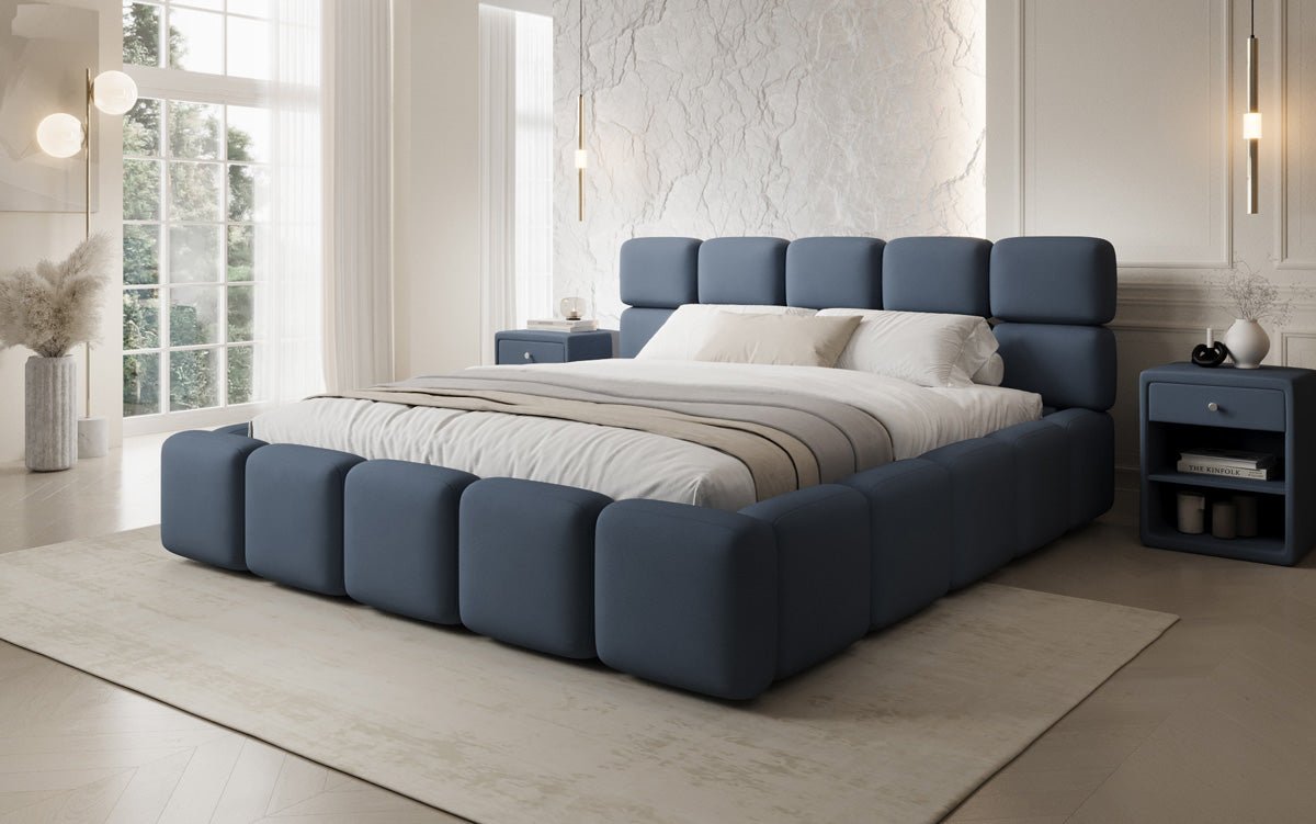 Designer Upholstered Bed Matilda in Fabric with Storage