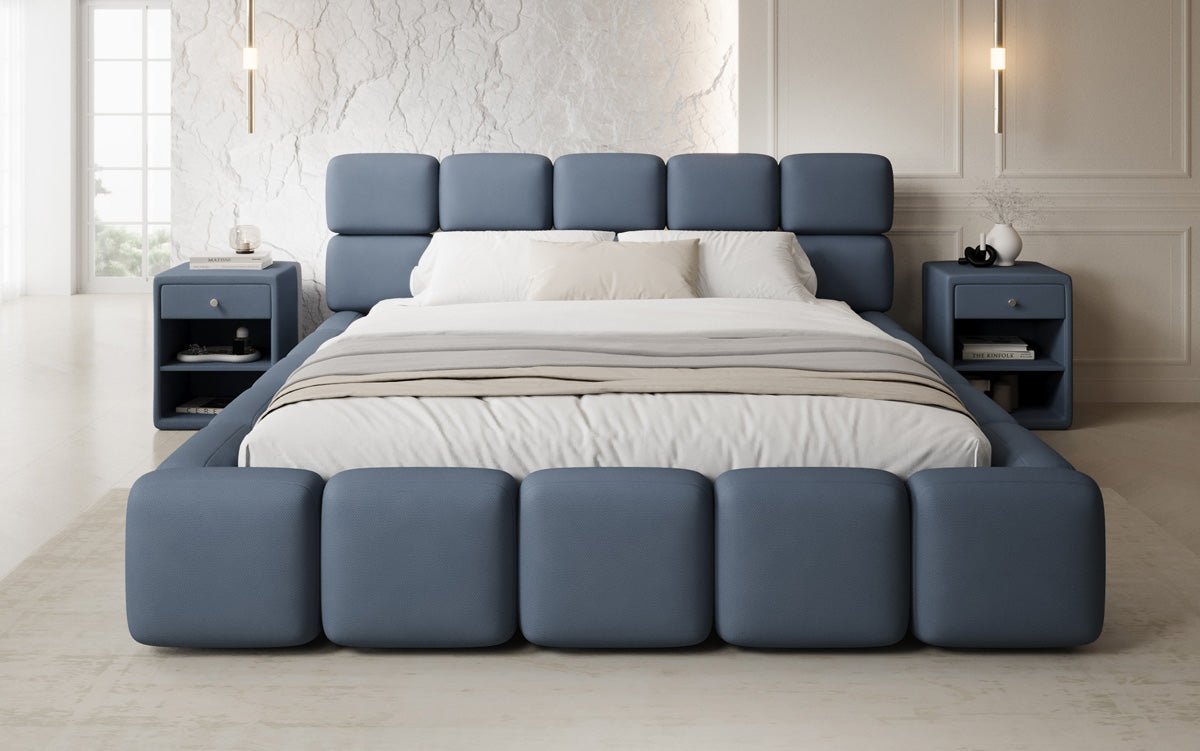 Designer Upholstered Bed Matilda in Fabric with Storage