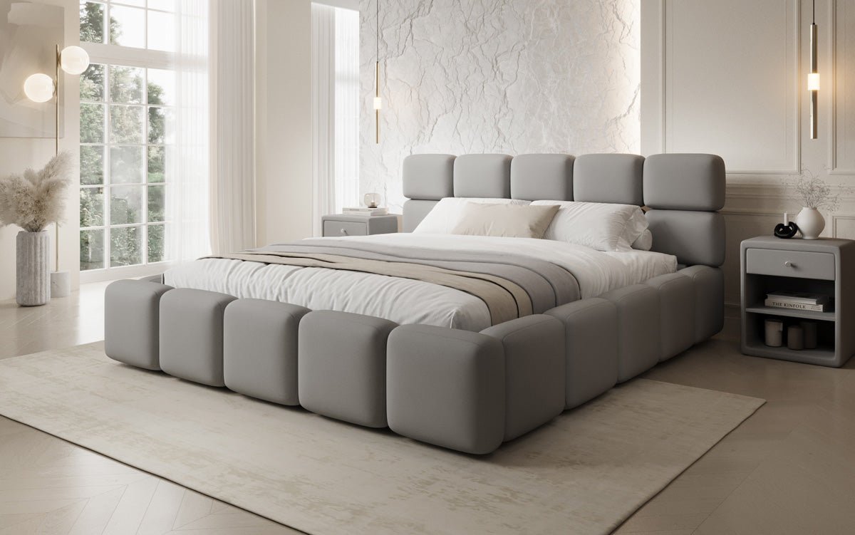 Designer Upholstered Bed Matilda in Fabric with Storage