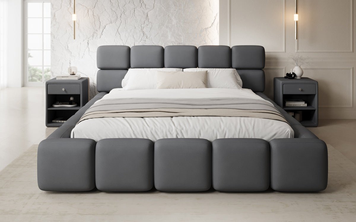 Designer Upholstered Bed Matilda in Fabric with Storage