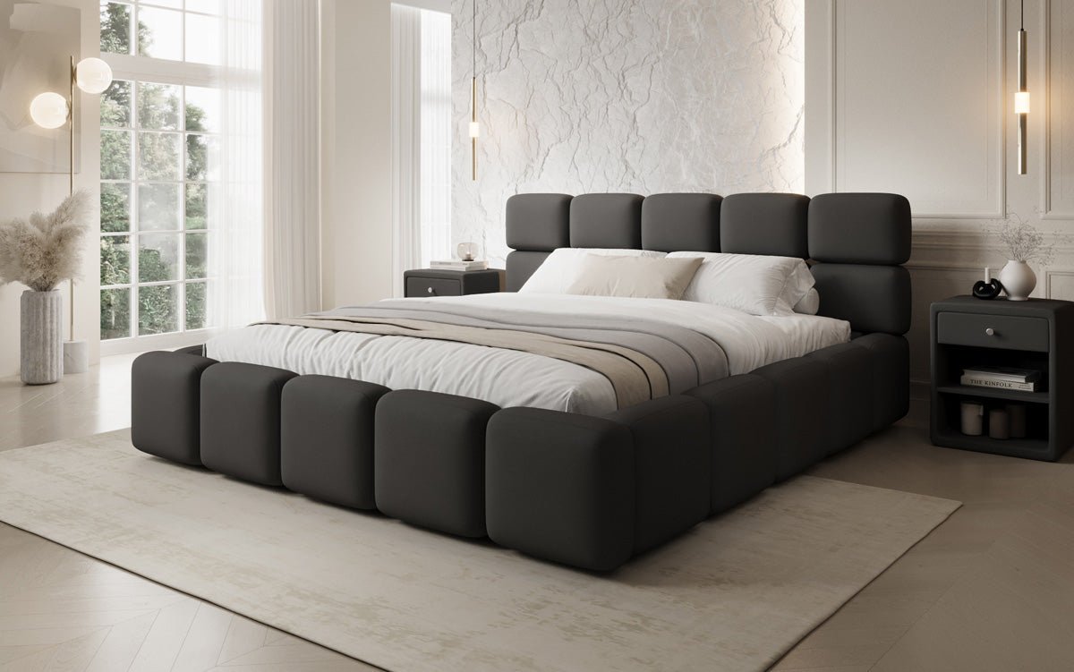 Designer Upholstered Bed Matilda in Fabric with Storage