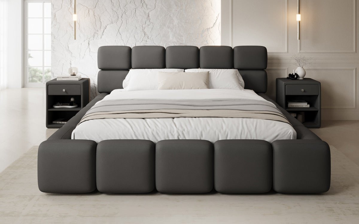 Designer Upholstered Bed Matilda in Fabric with Storage