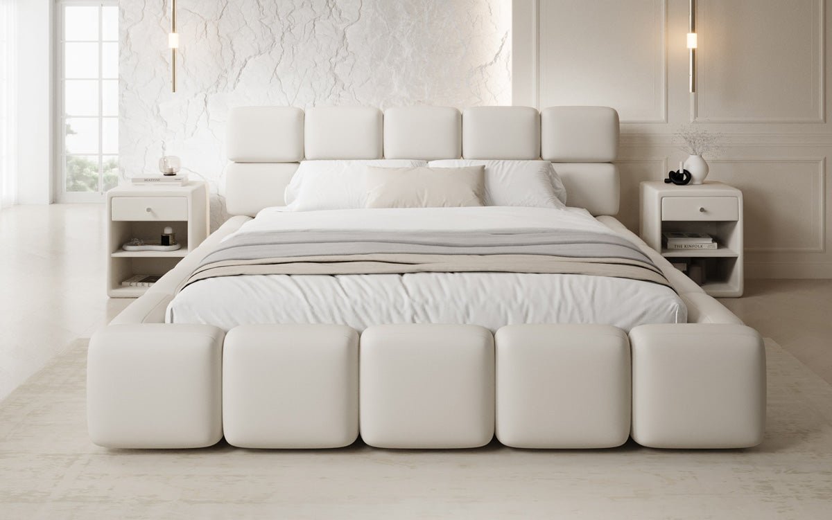 Designer Upholstered Bed Matilda in Fabric with Storage