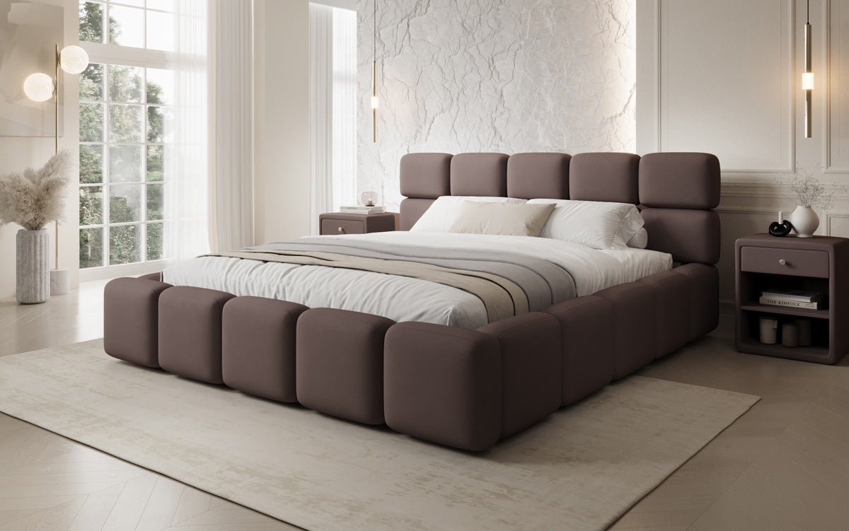 Designer Upholstered Bed Matilda in Fabric with Storage