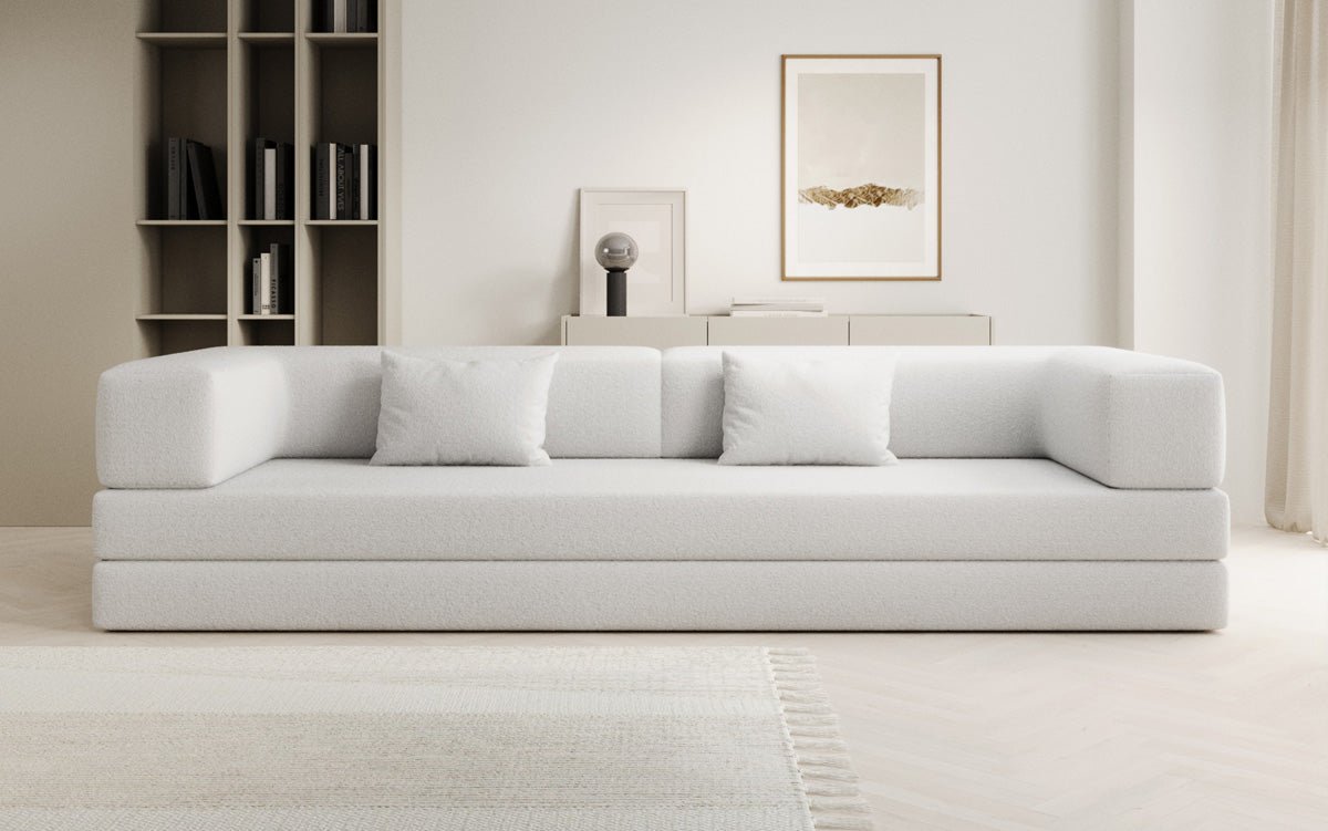 Designer Sofa Lazy 3-Seater XXL in Bouclé