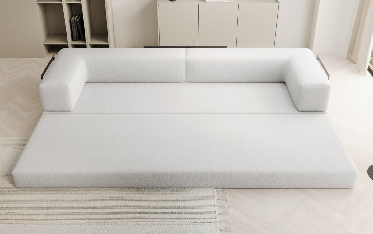 Designer Sofa Lazy 3-Seater XXL in Bouclé