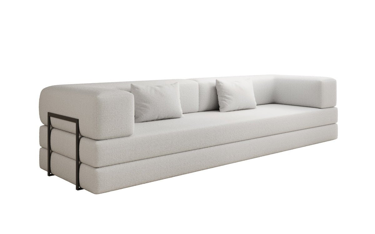 Designer Sofa Lazy 3-Seater XXL in Bouclé