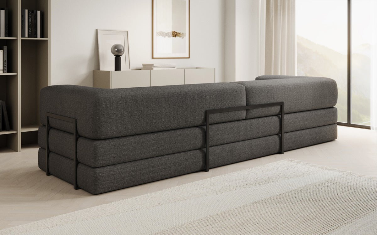 Designer Sofa Lazy 3-Seater XXL in Bouclé