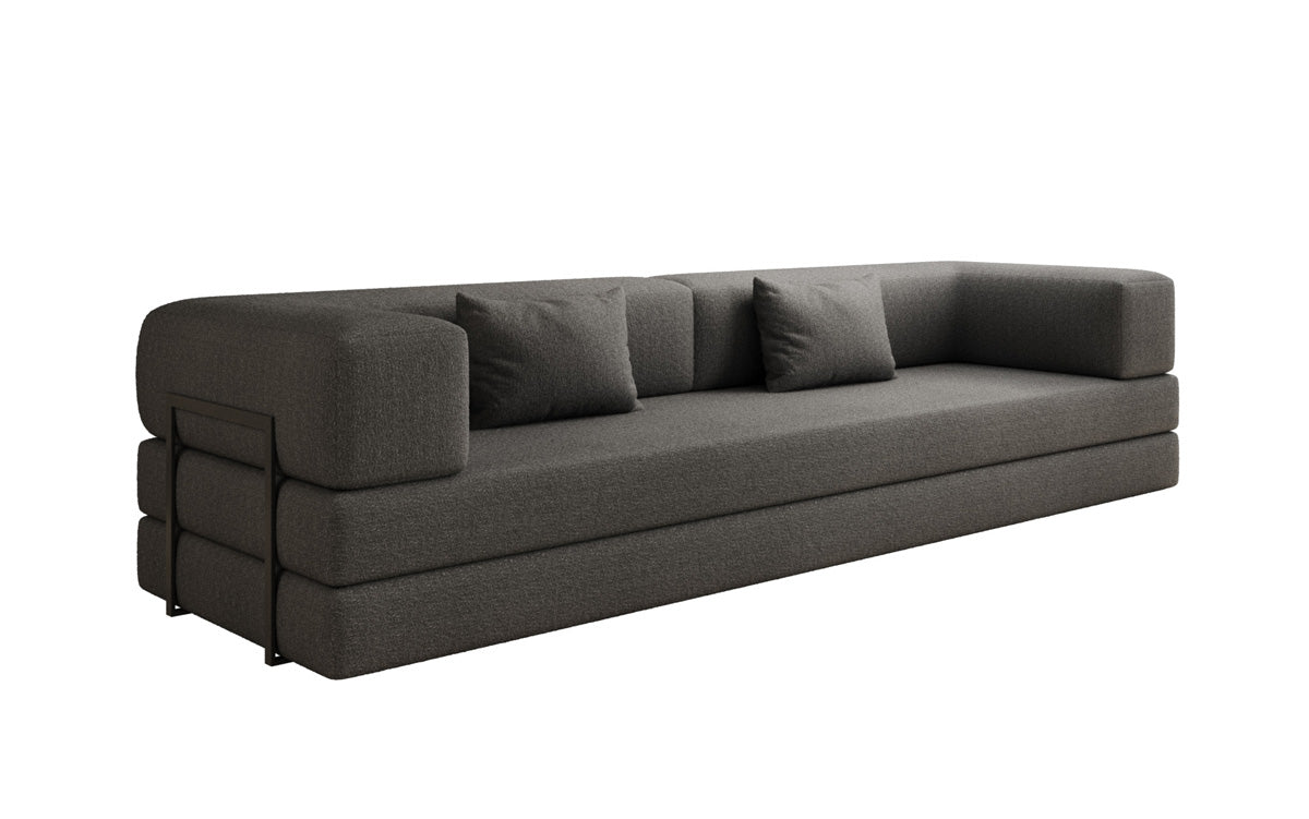 Designer Sofa Lazy 3-Seater XXL in Bouclé