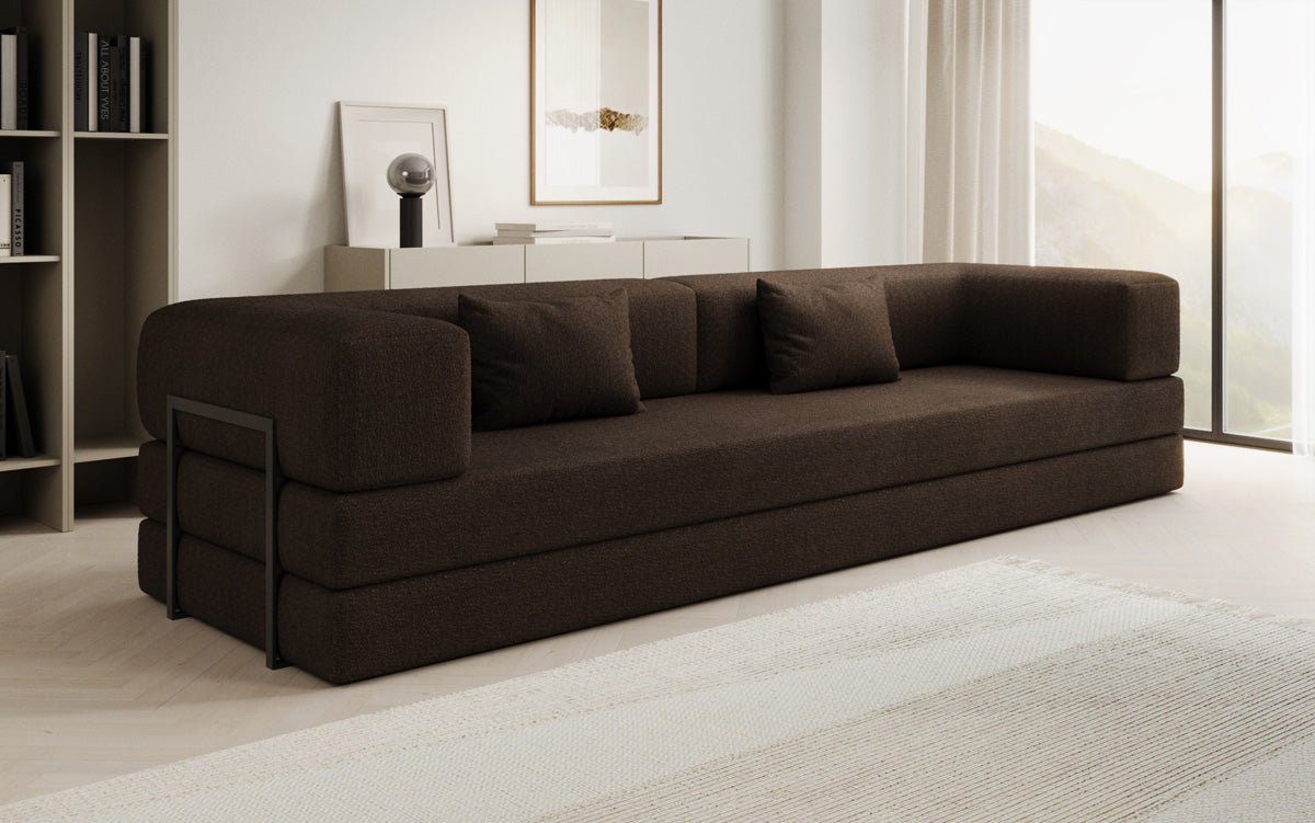 Designer Sofa Lazy 3-Seater XXL in Bouclé