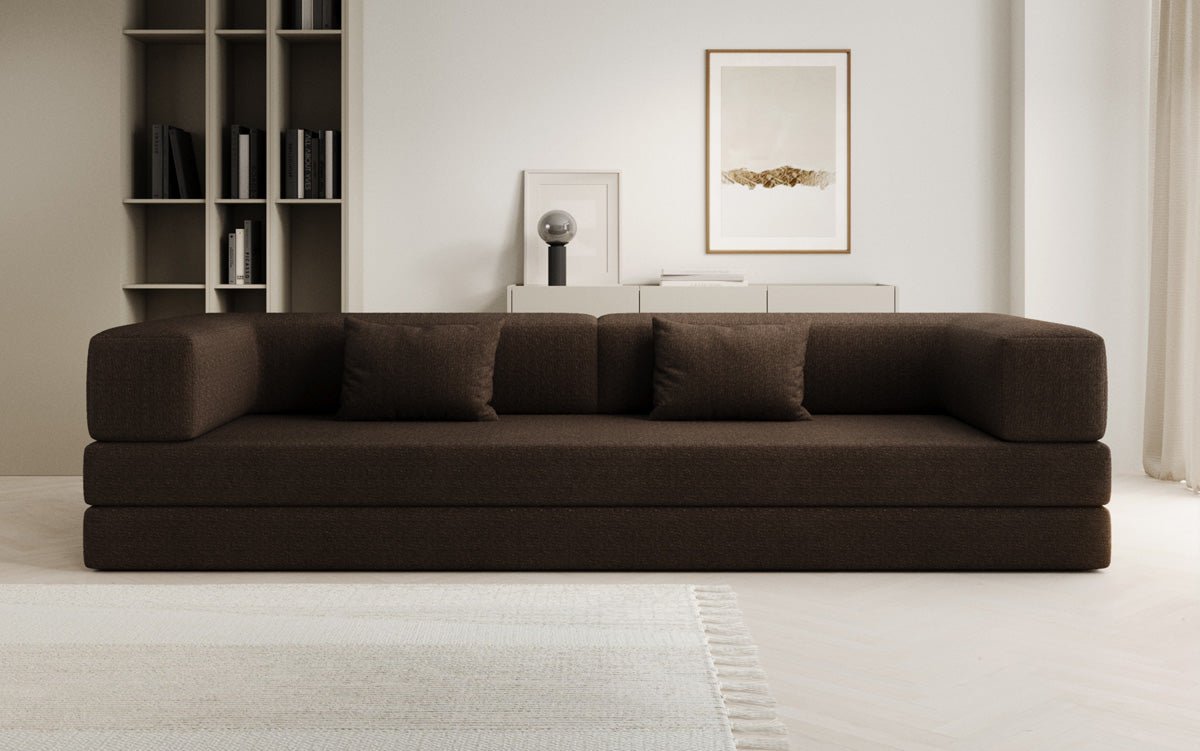 Designer Sofa Lazy 3-Seater XXL in Bouclé